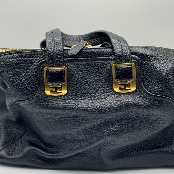 Fendi Black Pebbled Leather Chameleon Tote Bag - Picture 4 of 15